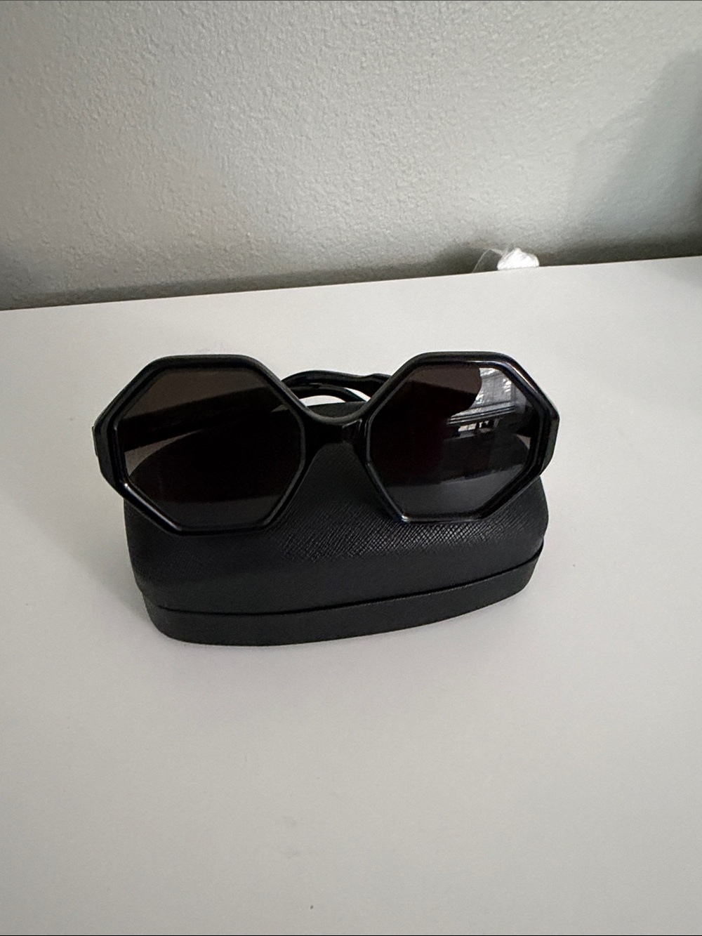 Salvatore Ferragamo Black Octagon Women's Sunglasses